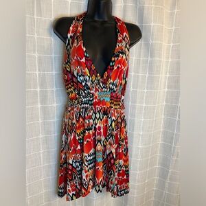 *women’s Tropical low cut dress e-klah great for beach or cruise